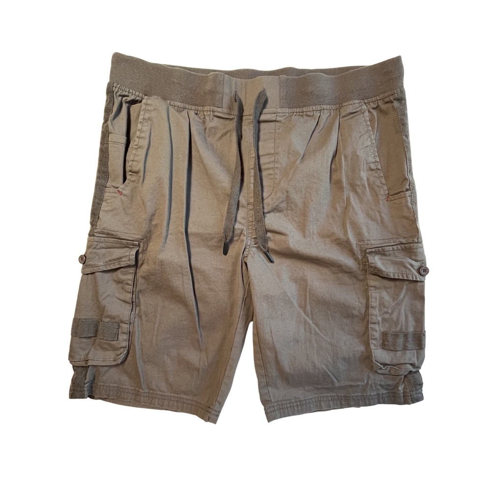 Y2K Monument Mens Cargo Shorts Size M Gray Cotton Utility Gorpcore Vintage 2000s